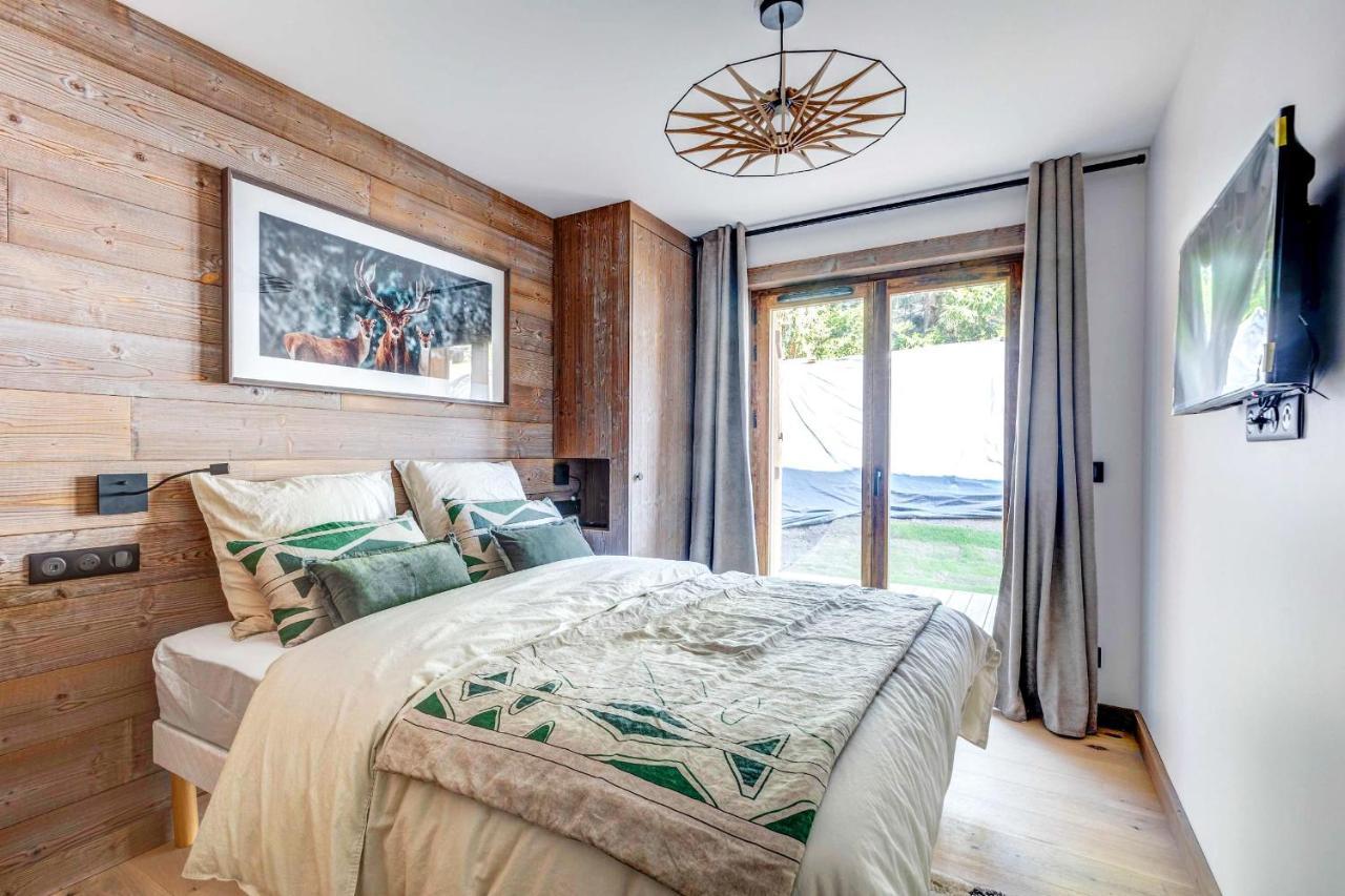 4-Room Apartment With Garden, Gym And Shared Spa Megève Exteriér fotografie