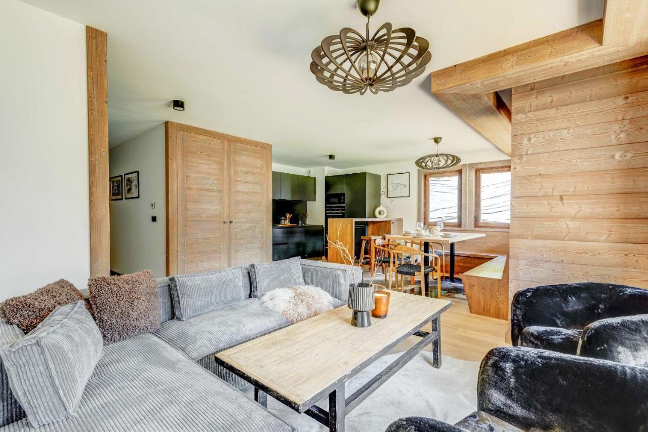 4-Room Apartment With Garden, Gym And Shared Spa Megève Exteriér fotografie